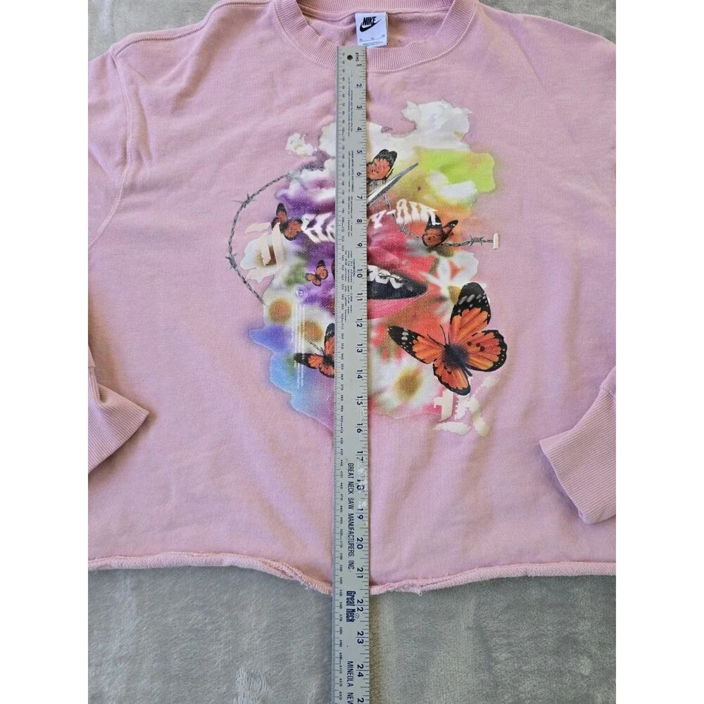 Nike Sportswear Happy Air Crewneck Sweater Womens Size XL Pink